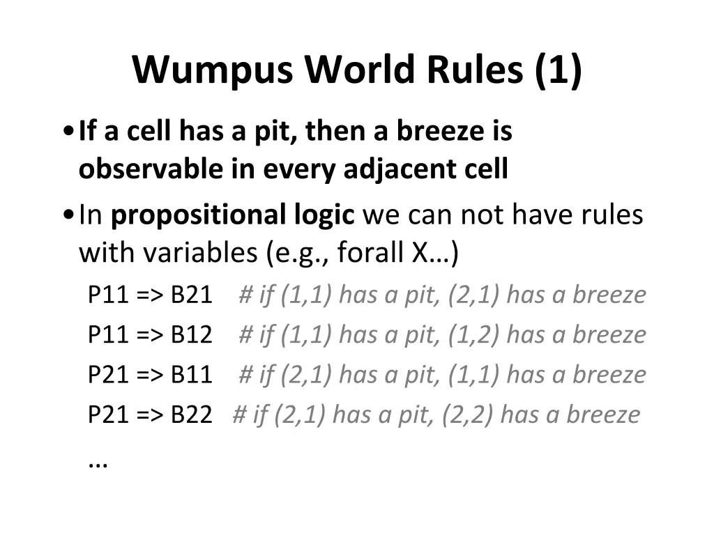 wumpus world rules 1