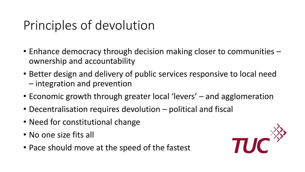 principles of devolution