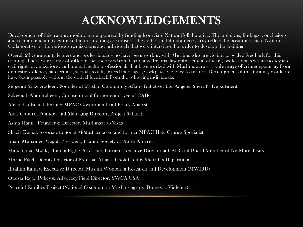 acknowledgements acknowledgements