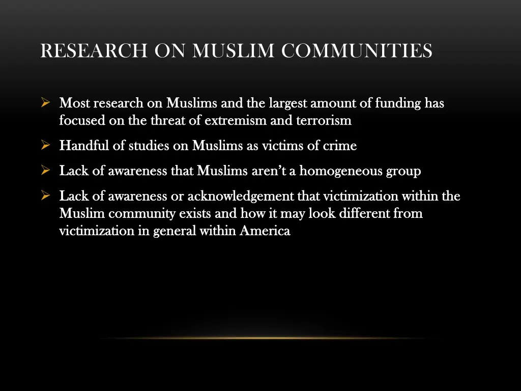 research on muslim communities