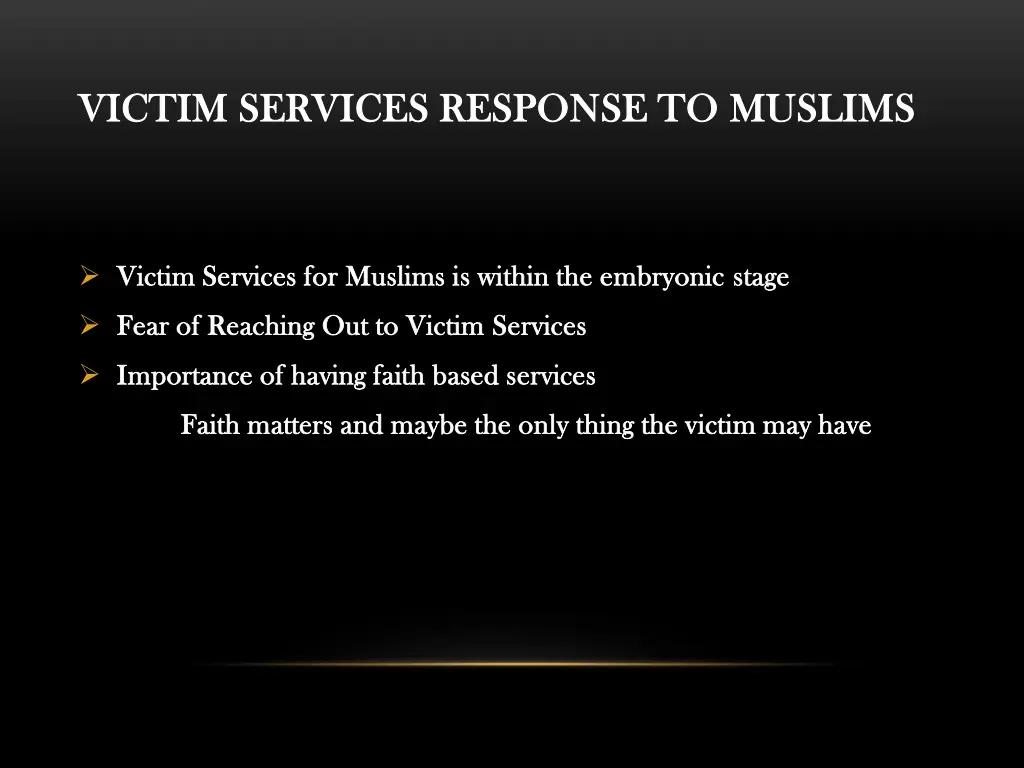 victim services response to muslims victim