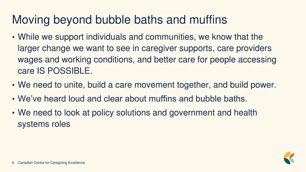 moving beyond bubble baths and muffins