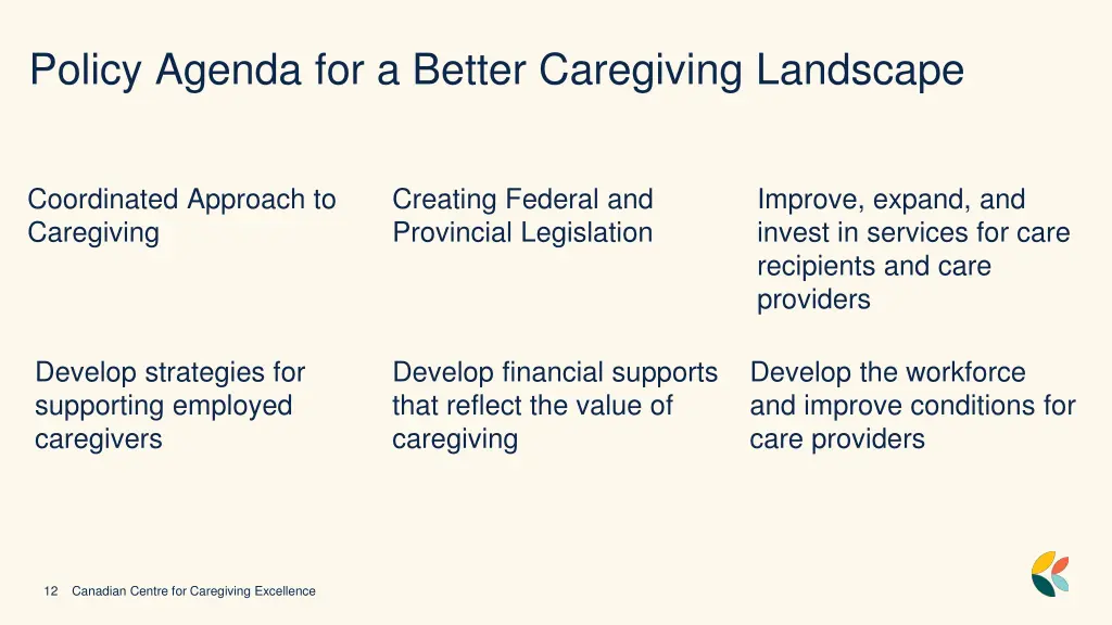 policy agenda for a better caregiving landscape