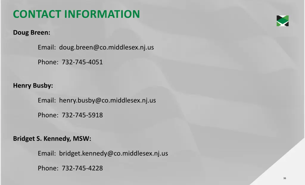 contact information