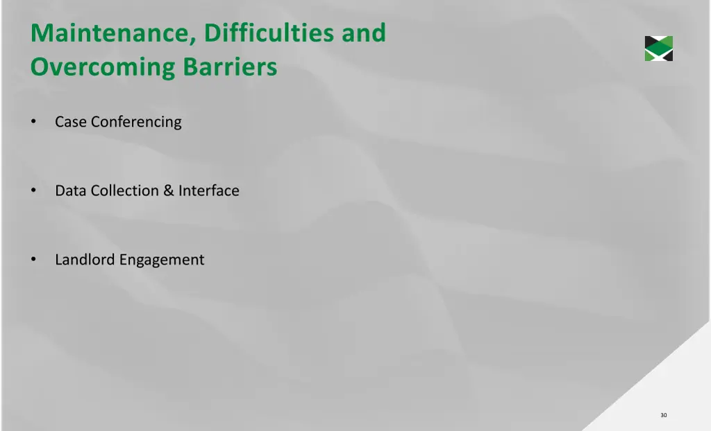 maintenance difficulties and overcoming barriers 1