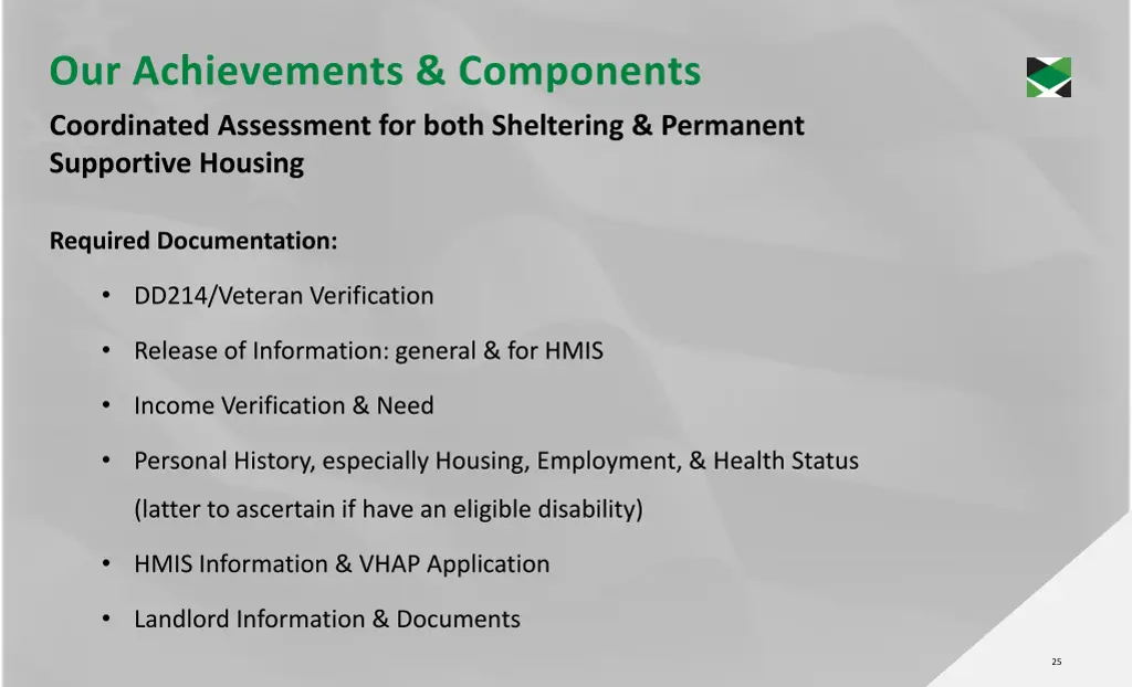 our achievements components coordinated