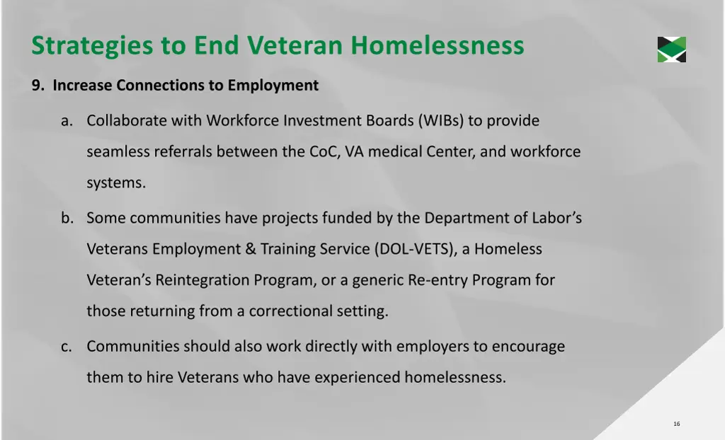 strategies to end veteran homelessness 7