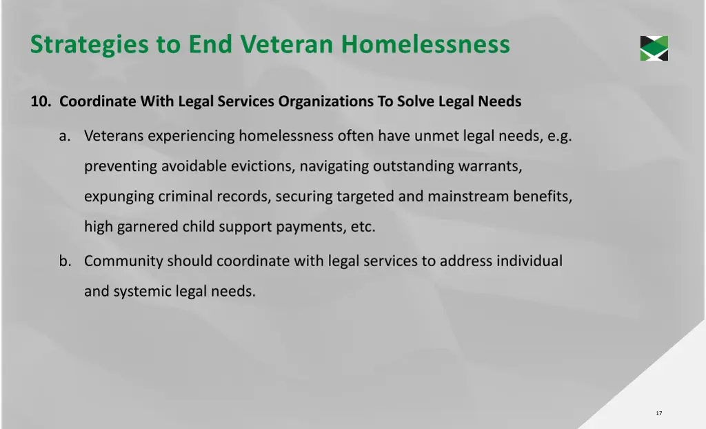 strategies to end veteran homelessness 8