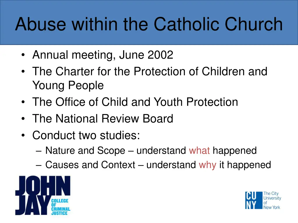 abuse within the catholic church