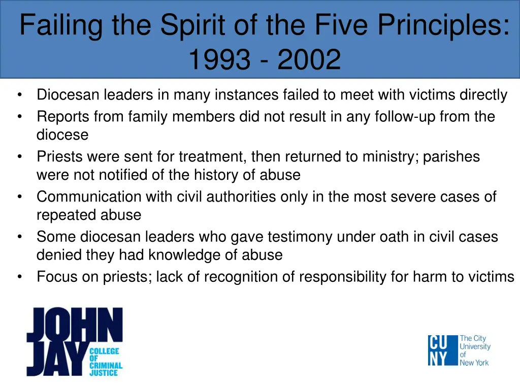 failing the spirit of the five principles 1993