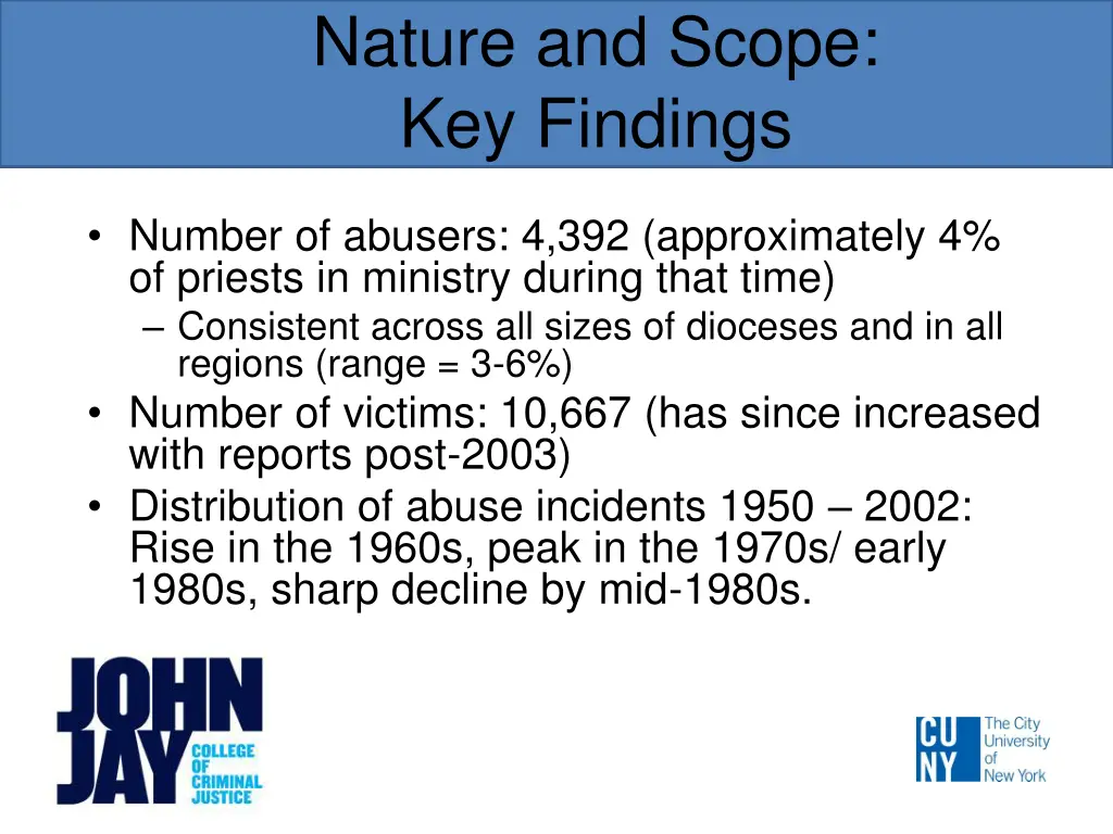 nature and scope key findings