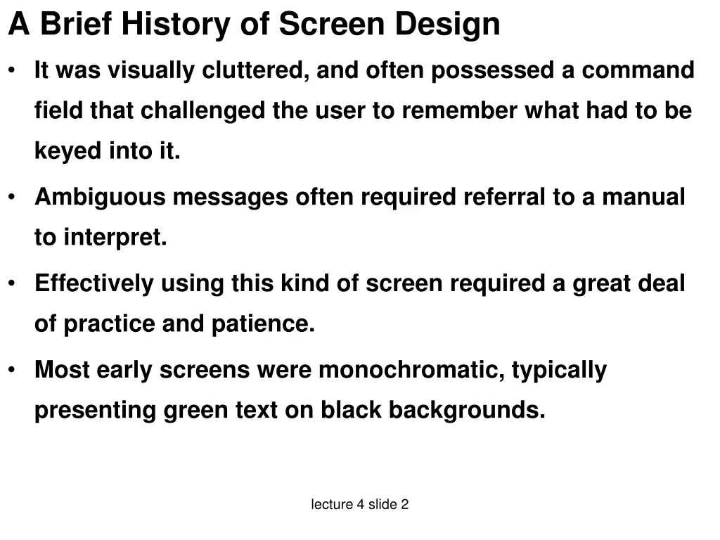 a brief history of screen design 1