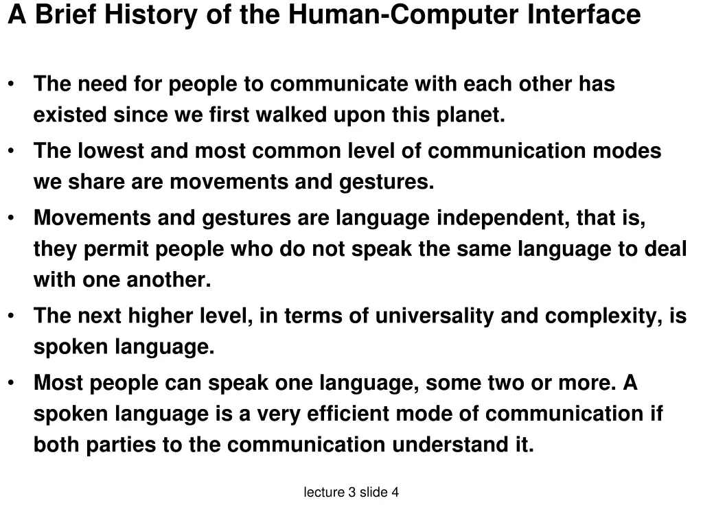 a brief history of the human computer interface