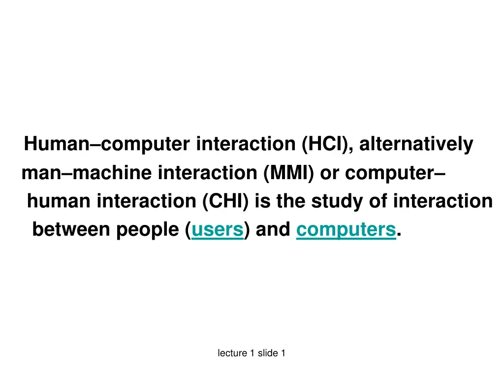 human computer interaction hci alternatively