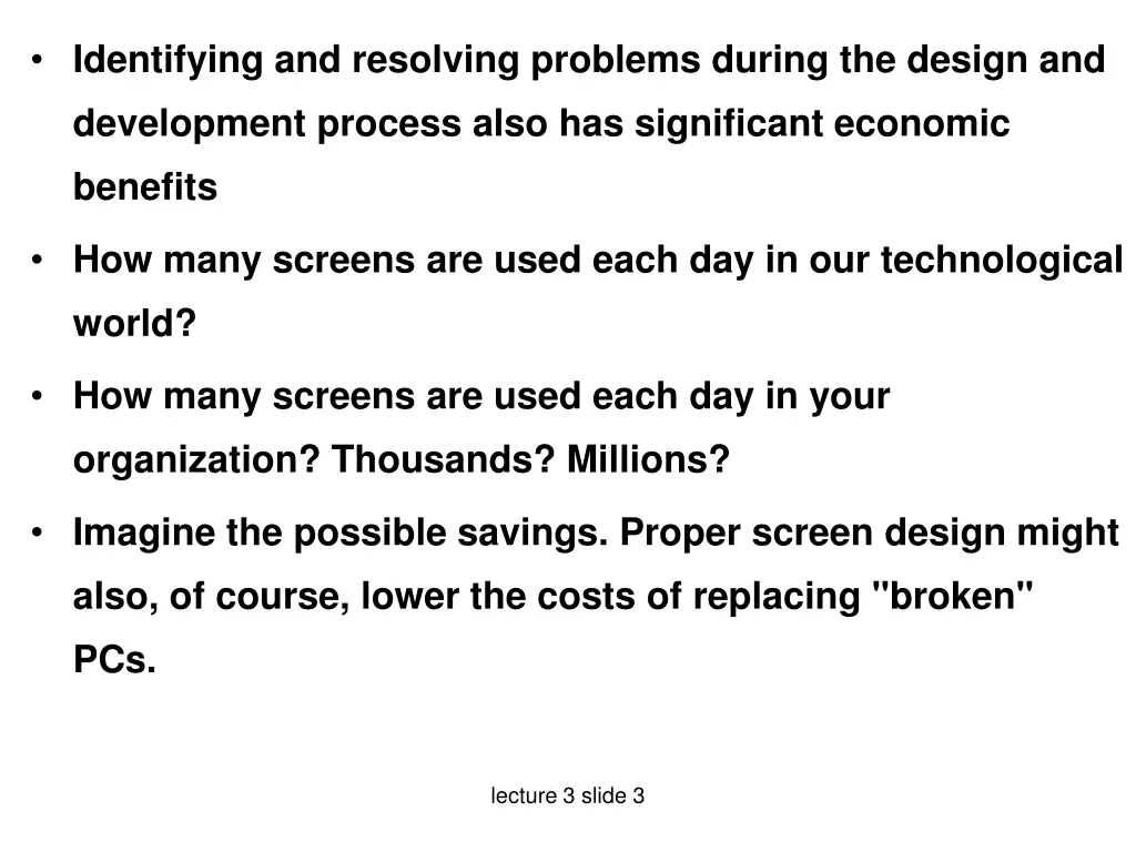 identifying and resolving problems during