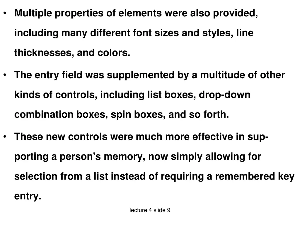 multiple properties of elements were also provided