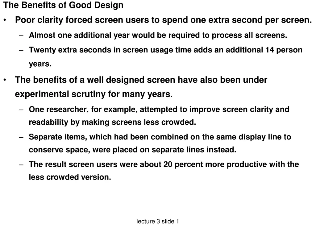 the benefits of good design poor clarity forced