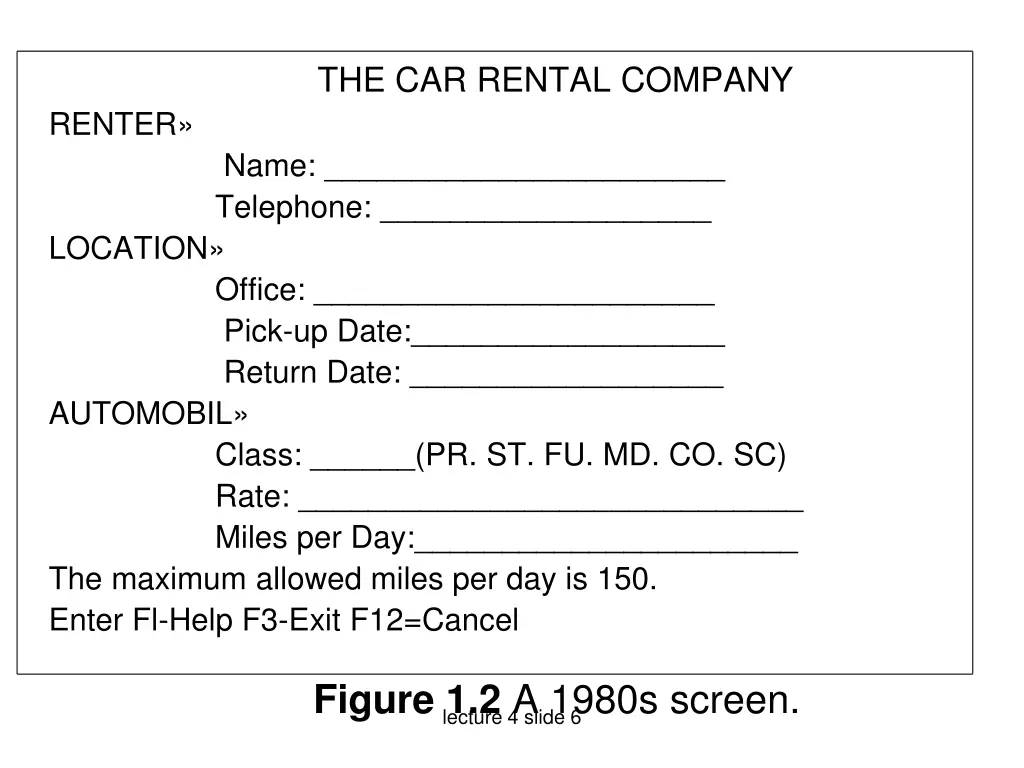 the car rental company