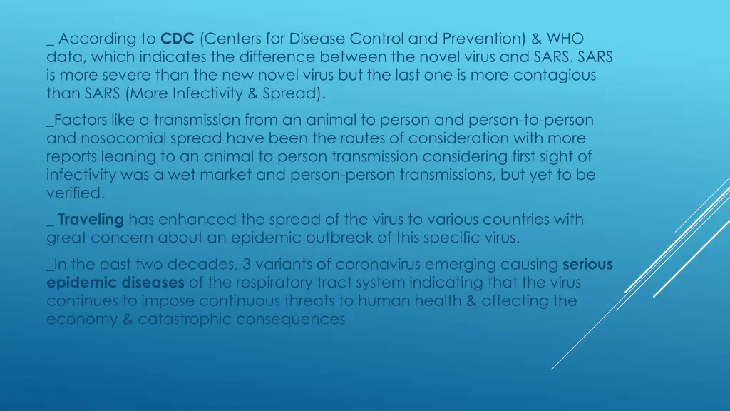 according to cdc centers for disease control