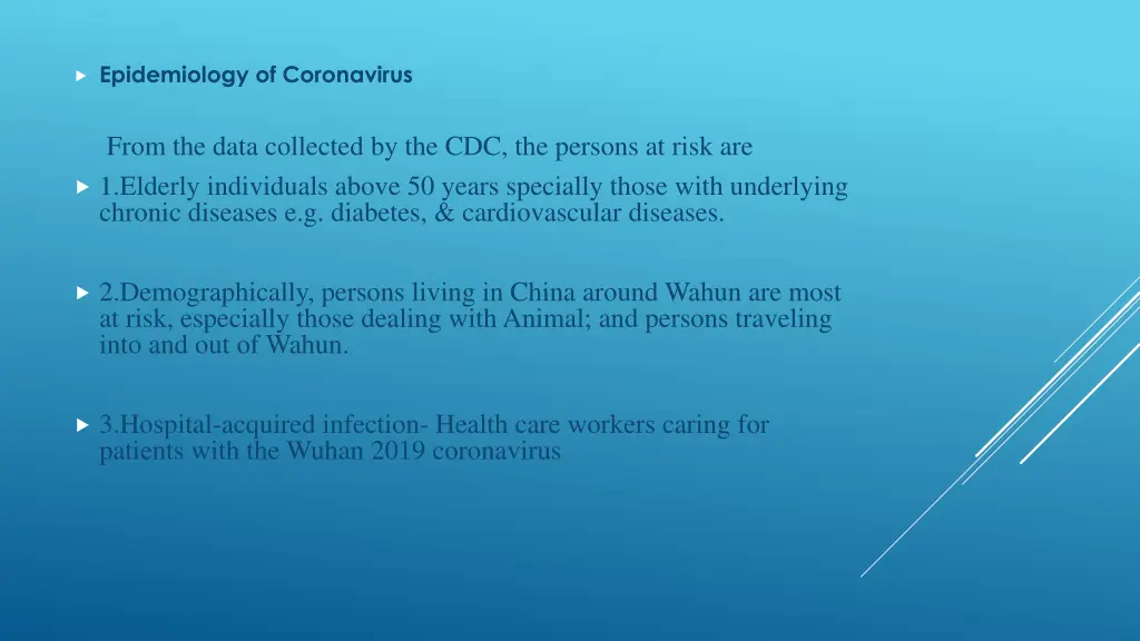 epidemiology of coronavirus 1