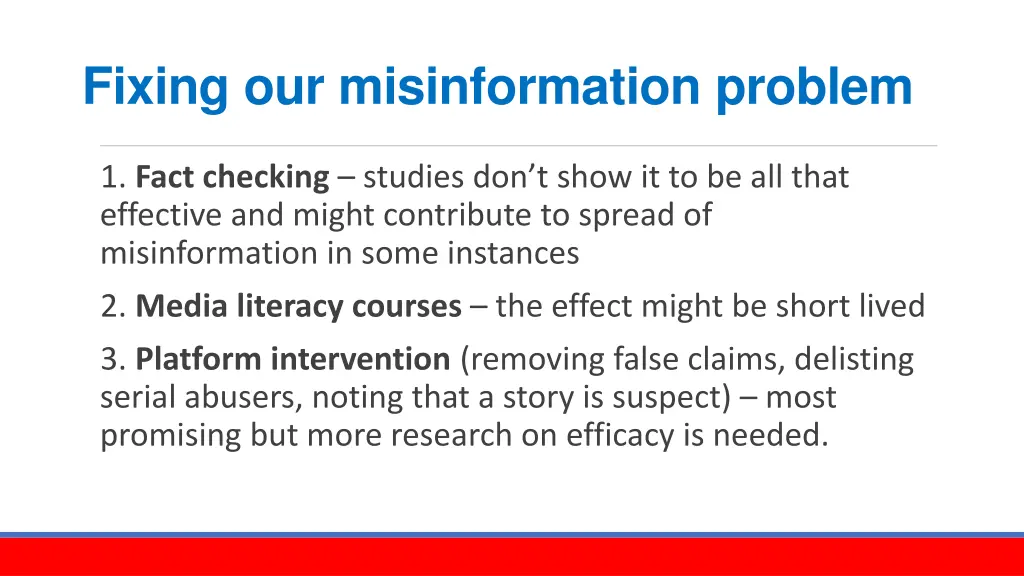 fixing our misinformation problem 1