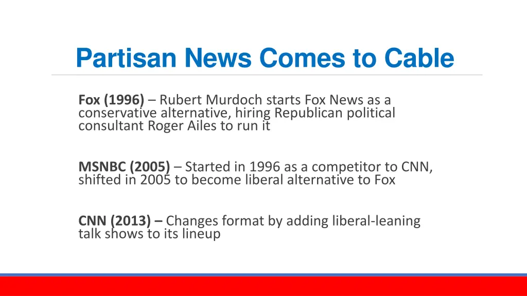 partisan news comes to cable