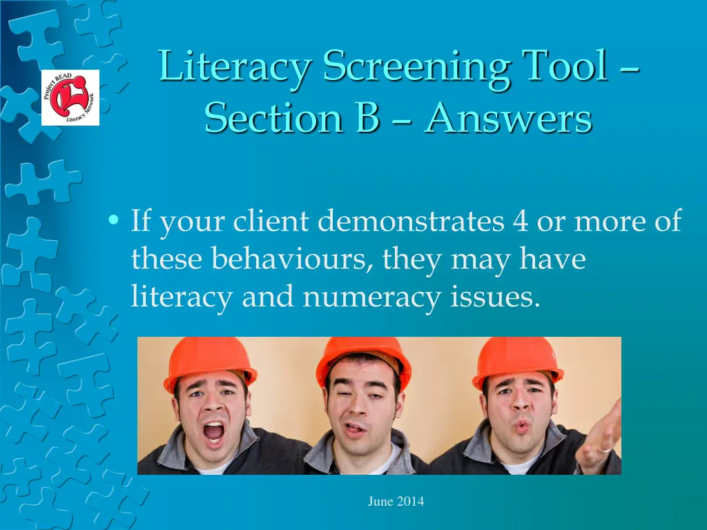 literacy screening tool section b answers