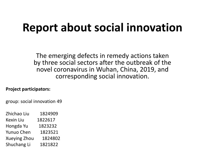 report about social innovation