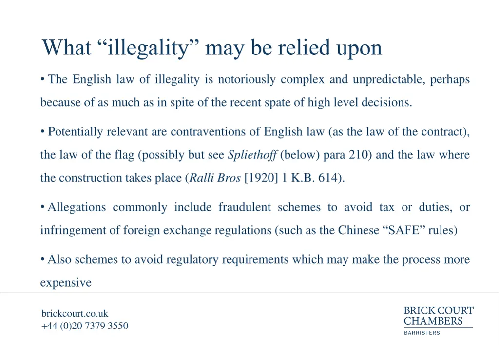 what illegality may be relied upon