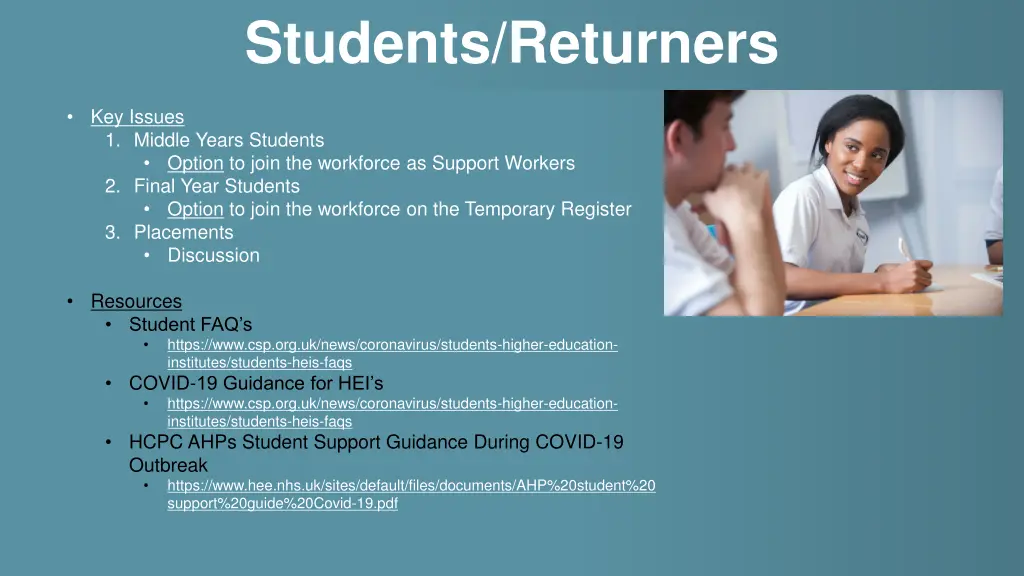 students returners