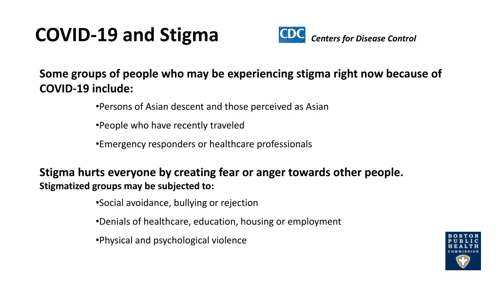 covid 19 and stigma