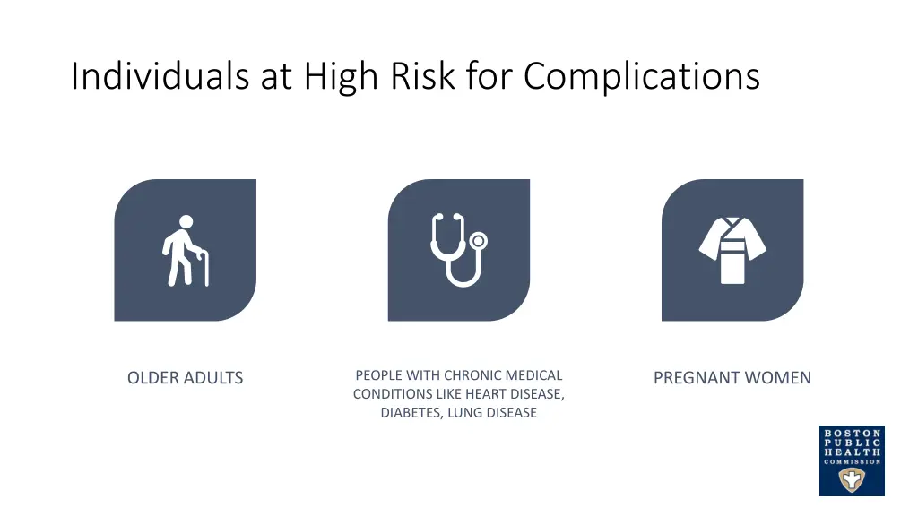 individuals at high risk for complications