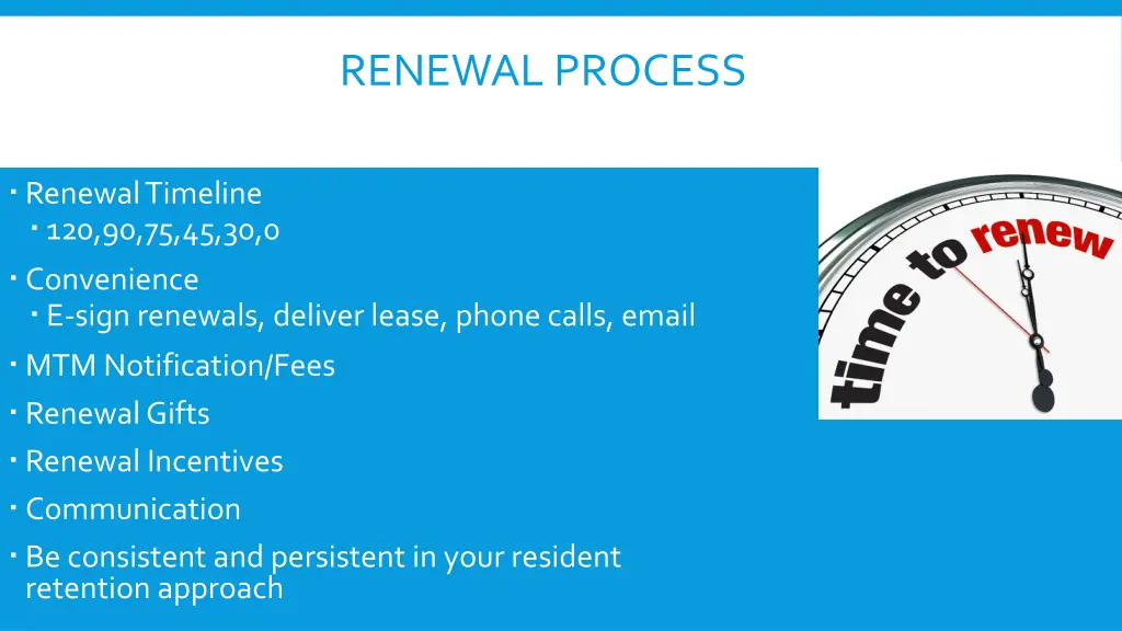 renewal process