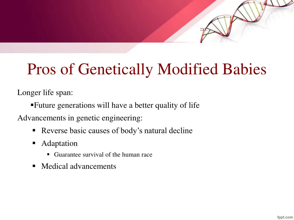 pros of genetically modified babies 1