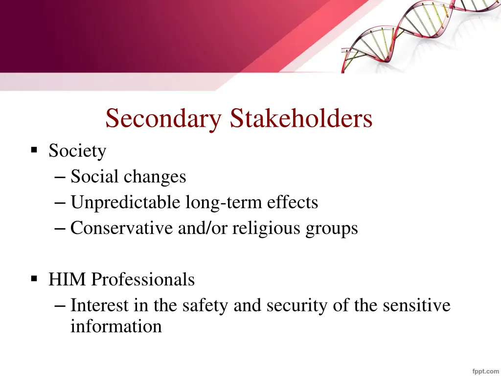 secondary stakeholders