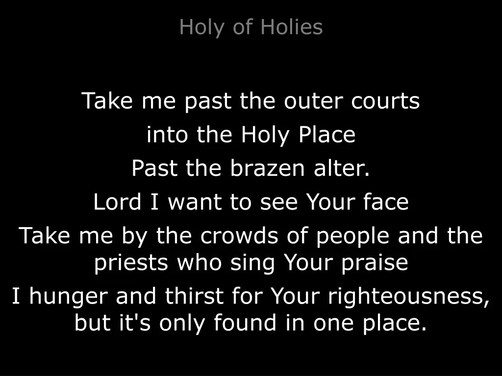 holy of holies