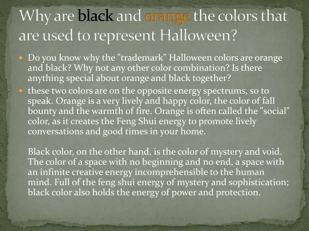 why are blackand orangethe colors that are used