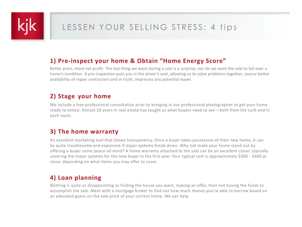 lessen your selling stress 4 tips