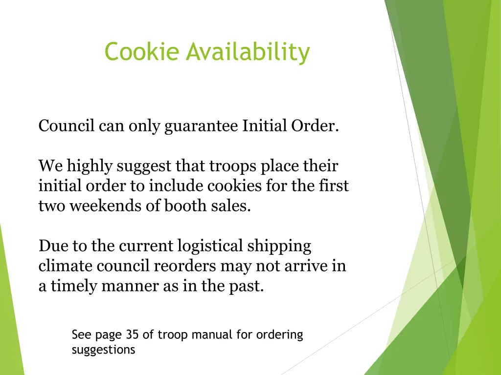 cookie availability