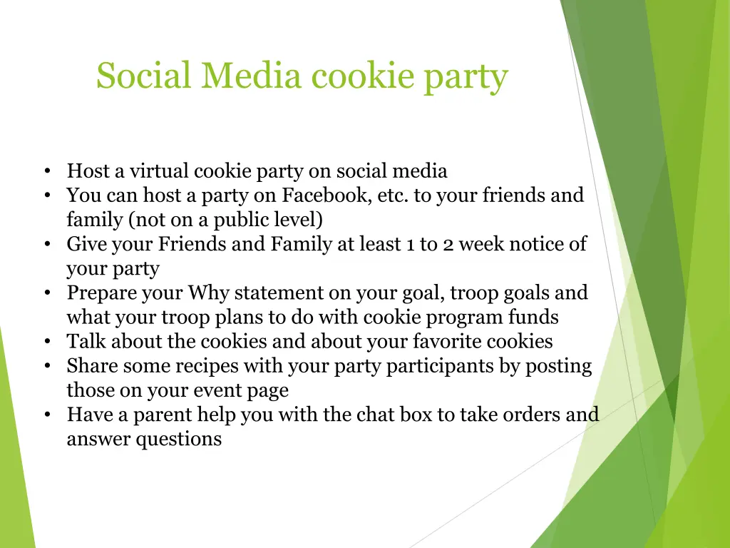 social media cookie party