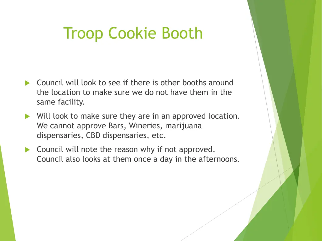 troop cookie booth