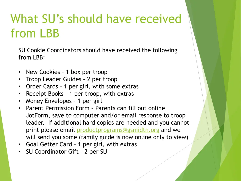 what su s should have received from lbb