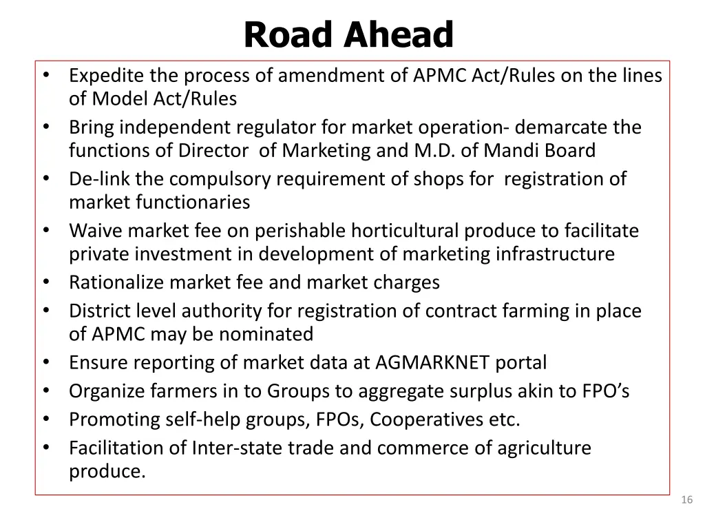 road ahead