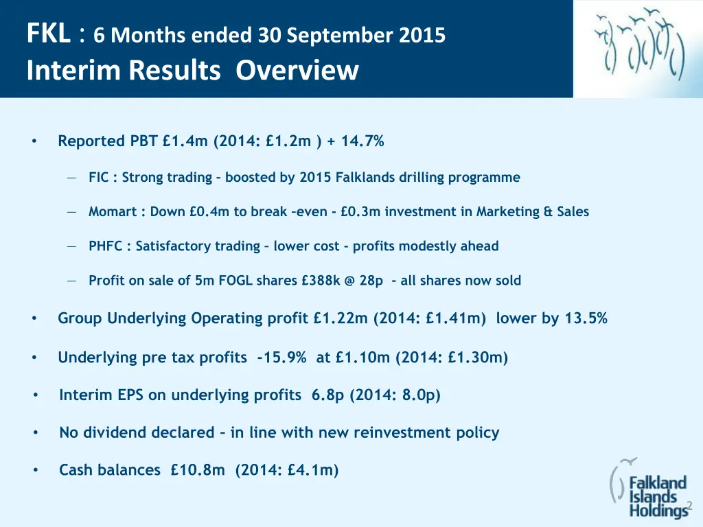 fkl 6 months ended 30 september 2015 interim