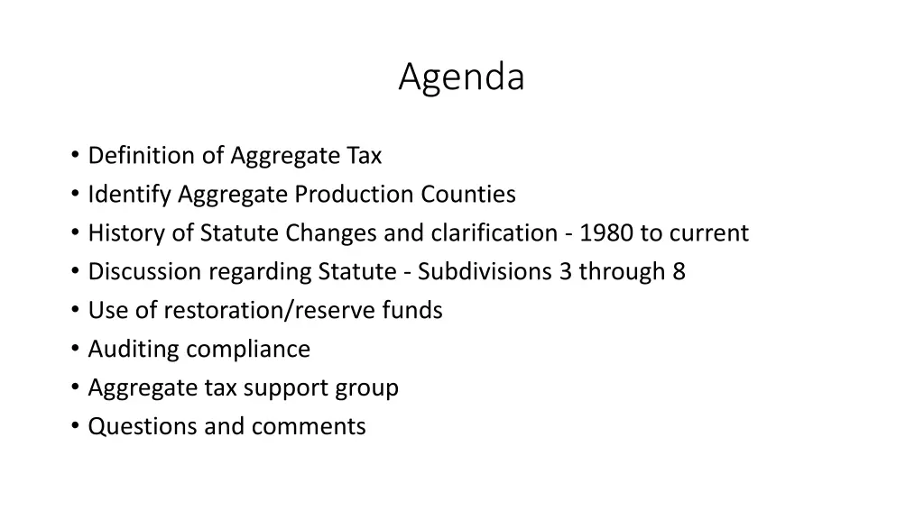 agenda