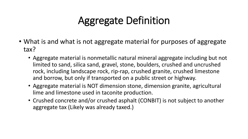 aggregate definition aggregate definition