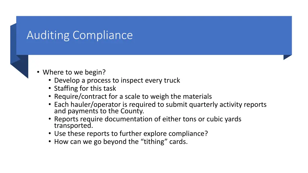 auditing compliance