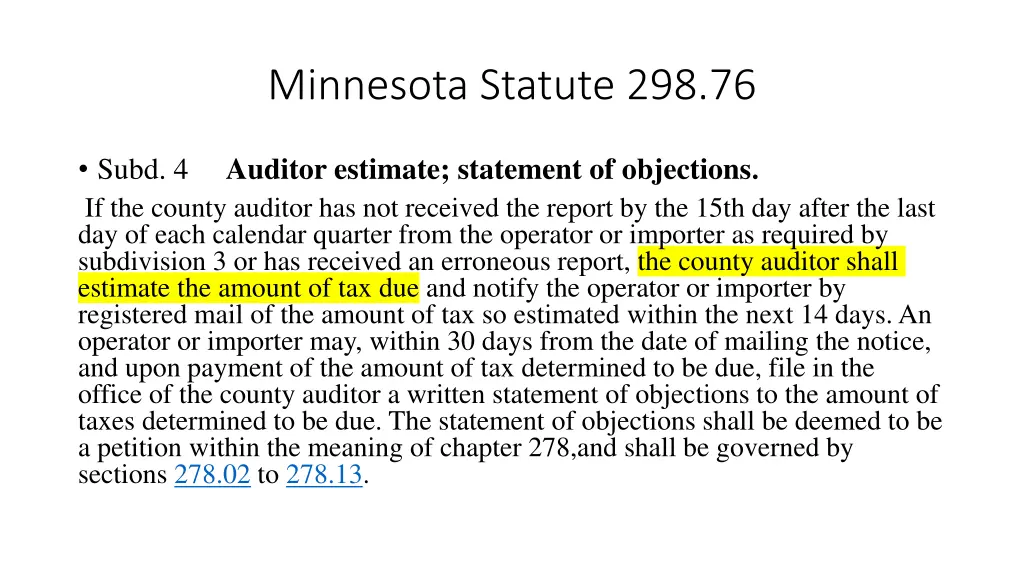 minnesota statute 298 76 1