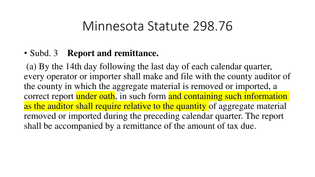 minnesota statute 298 76