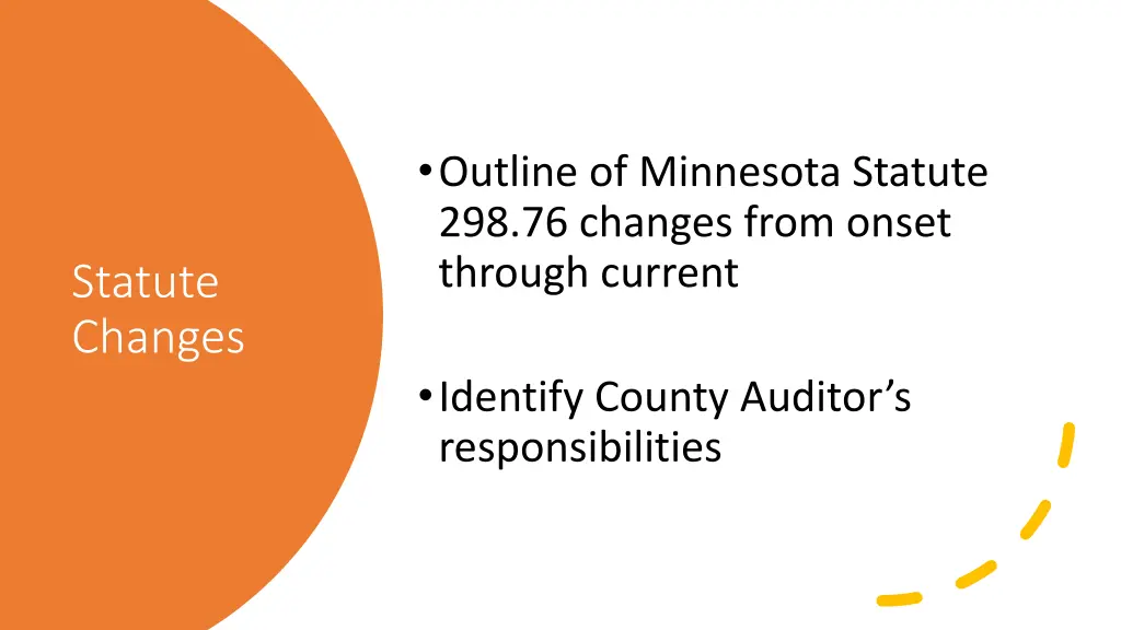 outline of minnesota statute 298 76 changes from